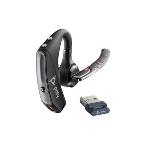 Poly Voyager 5200 UC Wireless Headset & Charging Case (Poly) - Single-Ear Bluetooth Headset w/Noise-Canceling Mic - Black