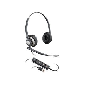 Poly Plantronics HW725 USB EncorePro Wired Headset - Black
