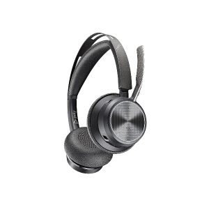 Poly - Voyager Focus 2 UC USB-A Headset (Plantronics) - Bluetooth Dual-Ear (Stereo) Headset with Boom Mic - USB-A PC/Mac Compatible - Active Noise Canceling - Works with Teams, Zoom & more