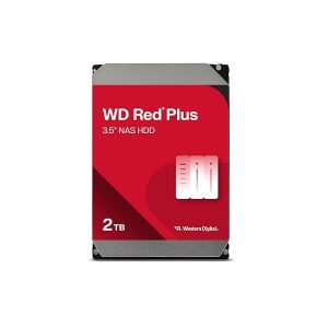 Western Digital 2TB WD Red Plus NAS Internal Hard Drive HDD - 5400 RPM, SATA 6 Gb/s, CMR, 64 MB Cache, 3.5"